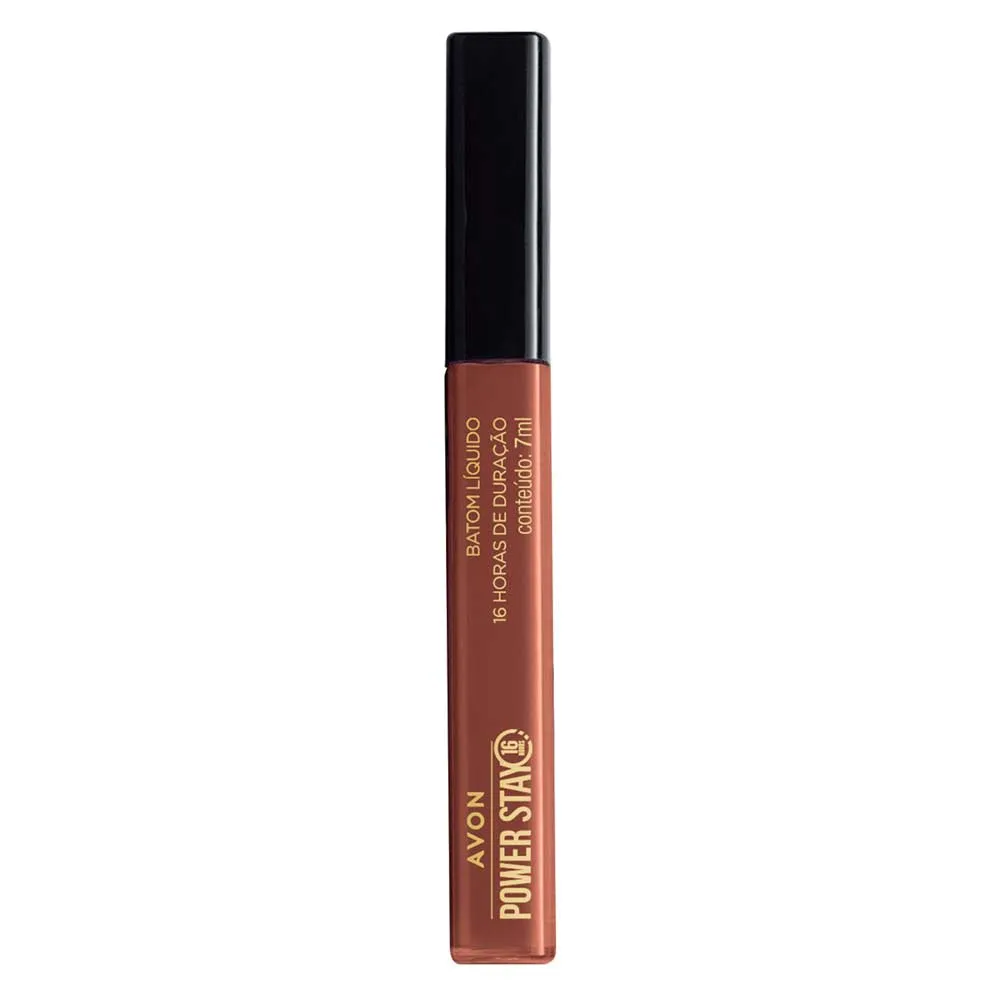 Batom Líquido Avon Power Stay 7ml - Nude Cacau