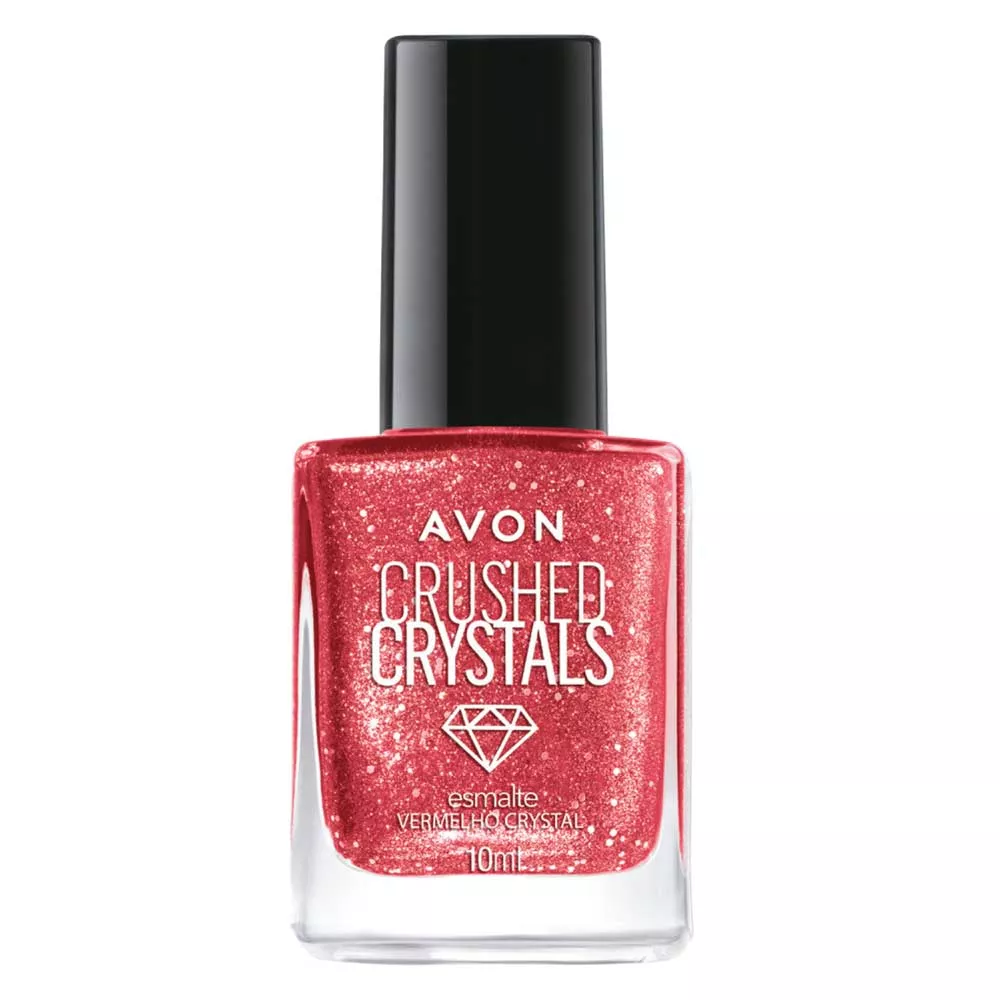 Esmalte Avon Crushed Crystals 10ml - Vermelho Crystal