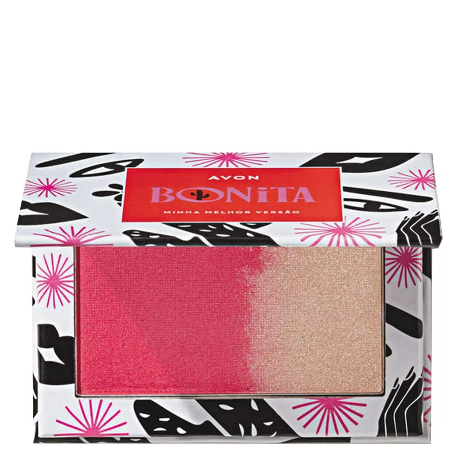 Paleta Duo Blush Rosa Vívida Bonita - 6g