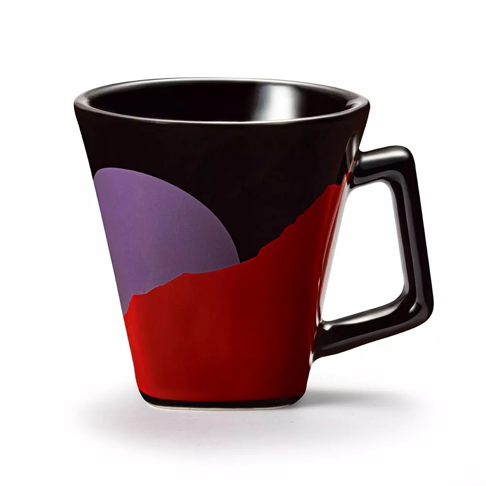 Caneca Cerâmica Vermelha e Roxa - Coleção BBB