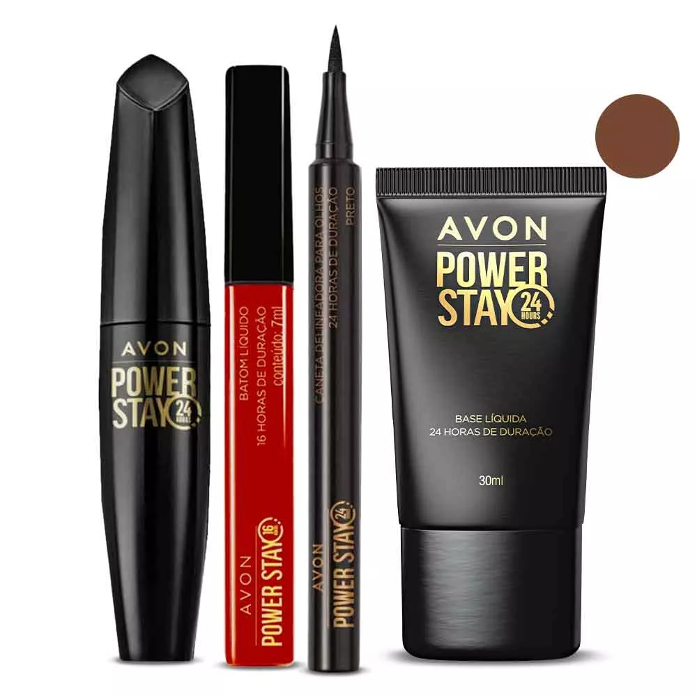 Kit Look Não Borra, Não Transfere - 520 NQ Antigo 5.5 Marrom Escuro