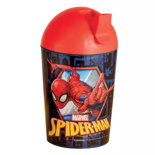 Garrafa com Canudo Retrátil Spider-man