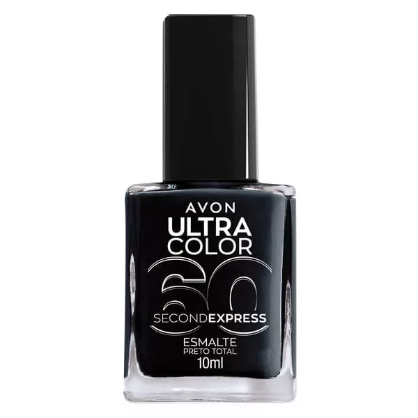 Esmalte Ultra Color 60 Second Express 10ml - Preto Total