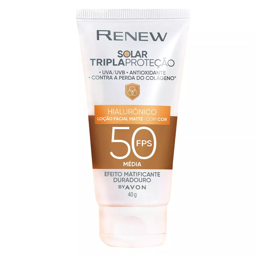 Protetor Solar Renew com Cor Média FPS50 40g