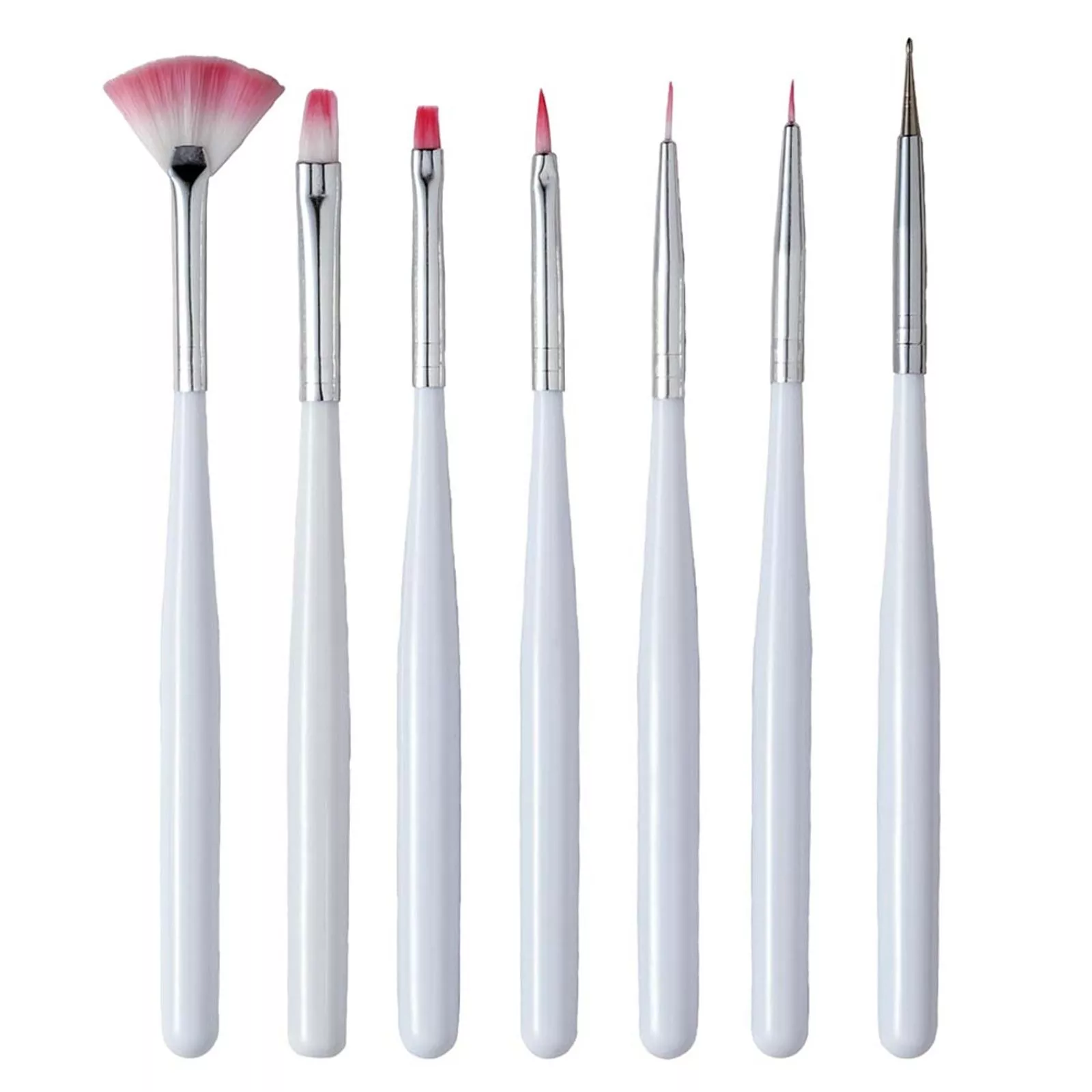 Kit 7 Pincéis de Unhas